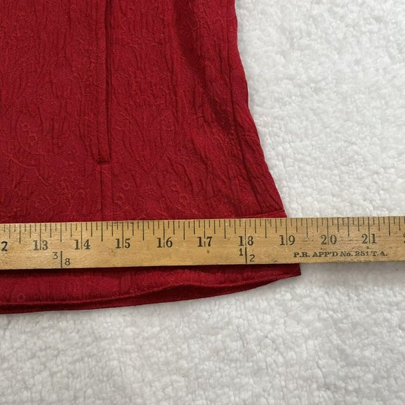 Chico's Women's 0 Small Red Jacket Light Weight Crinkle Fabric Packable - Picture 10 of 10